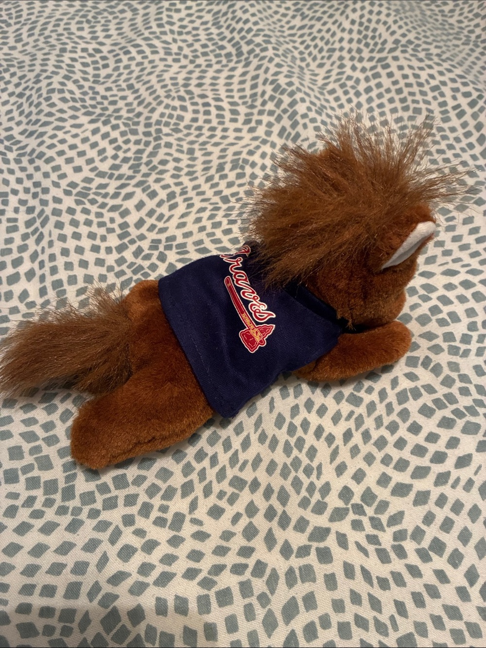 Atlanta Braves Horse Plush with Navy Jersey